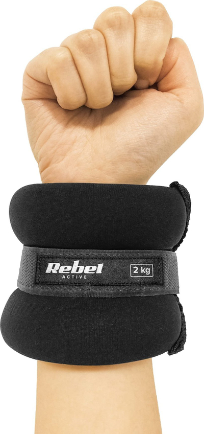 Pesha kyçi Rebel, set 2x2kg, për këmbë dhe duar, gri