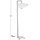 Lampë dyshemeje Brans HM7532.11, metal, 170cm, abazhur PVC, e zezë e bardhë
