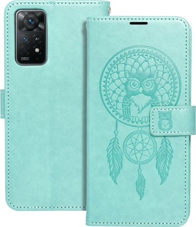 Këllëf telefoni Mezzo Book Dreamcatcher për Xiaomi Redmi Note 11, magnetik, me xhepa, rozë