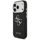 Këllëf telefoni Guess Hardcase 4G Grained Classic Logo për iPhone 17 Pro, TPU me lëkurë eko, i zi