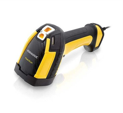 Lexues barkodi Datalogic PowerScan PD9630 SR, 1D 2D, me kabllo USB, i zi me të verdhë
