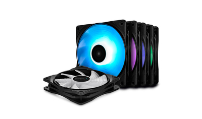 Ftohës Deepcool RF120M, 5 copë, 12 cm, i zi / i tejdukshëm