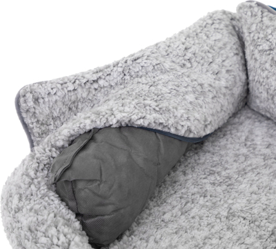 Shtrat për qen Flamingo Dog Bed New York M, i rehatshëm, bezhë me motive qenushësh