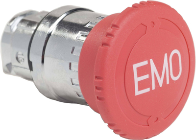Kokë butoni emergjence Schneider Electric ZB4, 22mm, me lirimin me rrotullim, e kuqe