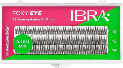 Qerpikë tufë IBRA Makeup Foxy Eye MIX, sintetik, të zinj