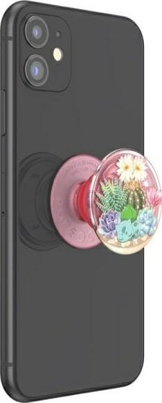 Mbajtëse telefoni PopSockets Bulbasaur Terrarium PopGrip, me ngjitës, shumëngjyrësh