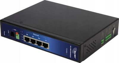 Modem industrial VDSL2 ALLNET 172755, 100 Mbit/s, 4 porta Fast Ethernet, metalik