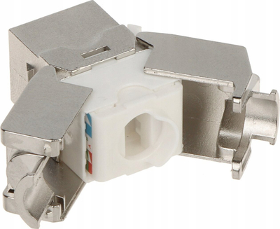 Keystone konektor FX-RJ45-6A-16, RJ45 Cat 6A, i blinduar, ngjyrë argjendi