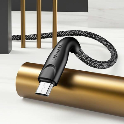 Kabllo USB Usams US-SJ551, USB-A në microUSB, 2 m, e kuqe