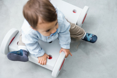 Këpucë bebe Baobaby Buggy, lëkurë e butë, madhësia S, e kaltër e errët