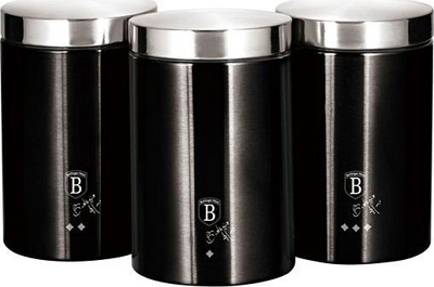 Set kavanozësh kuzhine Berlinger Haus Royal Black, 3 copë, i zi
