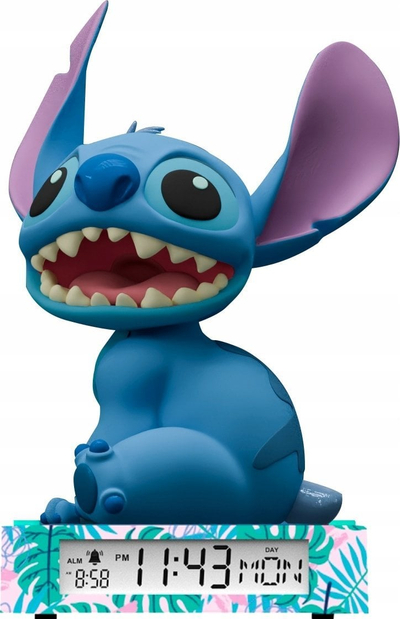 Будилник Kids Licensing Disney Stitch 3D, со ламба, за деца, шарен