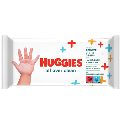 Faculeta të lagura Huggies® All Over Clean, 56 copë