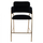Stol velvet + metal 54×58×95 cm (HM8735.04), zezë/ ari
