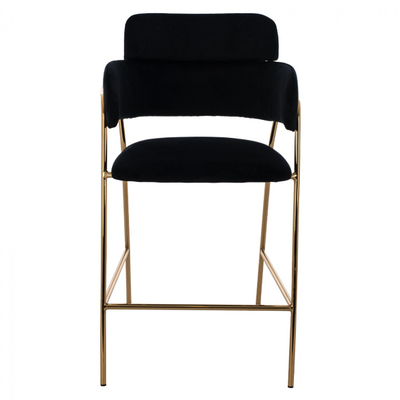 Stol velvet + metal 54×58×95 cm (HM8735.04), zezë/ ari