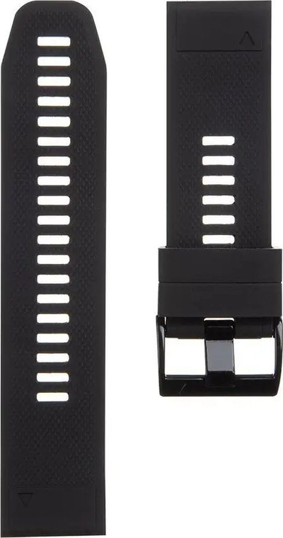 Rrip ore Tactical për Garmin Fenix 5X 6X, silikon, 26mm QuickFit, i zi