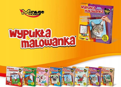 Set pikturimi 3D Mirage Hobby Mustang Horse, reliev plastik, me bojëra uji, shumëngjyrësh