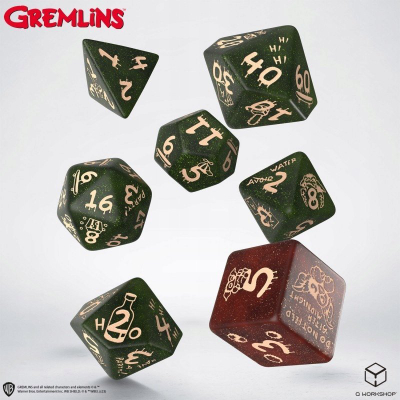 Set zare Q Workshop Gremlins Dice Set, poliedrikë, shumëngjyrshëm