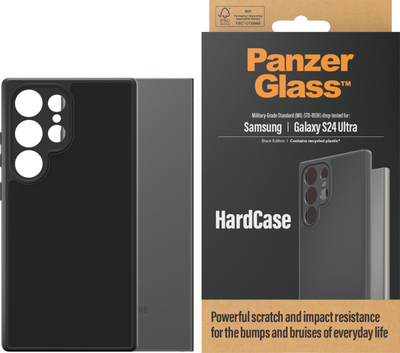 Mbrojtëse telefoni PanzerGlass HardCase Samsung Galaxy S24 Ultra, polikarbonat dhe TPU, e zezë