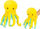 Kukull pelushi oktapod Plush Mascot, 25 cm, e verdhë
