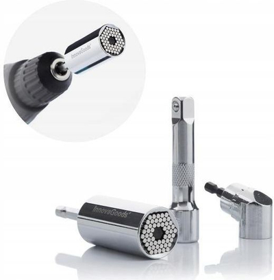 Çelës universal InnovaGoods V0103465, 7-19 mm, me aksesorë, argjendtë