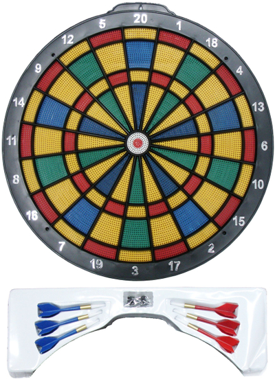 Сет стрели Kubisport Soft Dartboard, 36 cm, 6 стрели, многуобоен