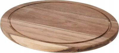 Даска за сечење Excellent KO-529003370, дрво акација, дијаметар 30 cm, кафеава