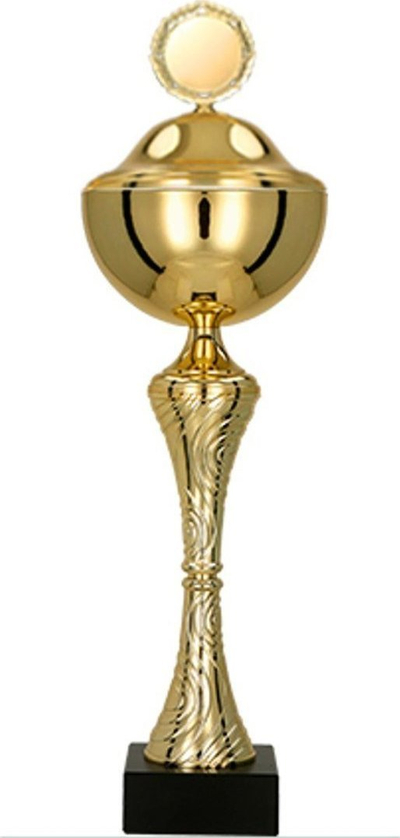 Gotë trofeu Victoria Sport Metal Cup, 25cm, me kapak, metalike