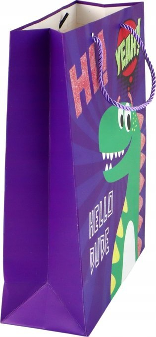 Çantë dhurate Leantoys Purple Dinosaur, 41.5x30x12cm, lejla