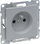 Prizë muri Legrand SUNO 721380, 2P+E 16A 250V, me shutter, alumin