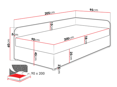 Shtrat Draban Single (95 x 60 x 205)