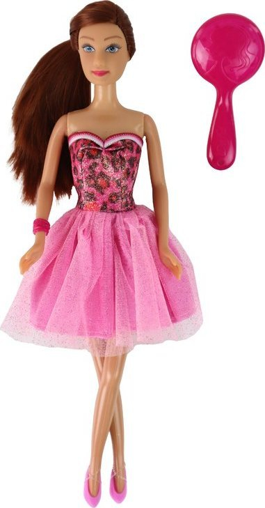 Kukull Defa Lucy Leantoys, me fustan rozë, set me aksesorë, rozë