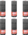 Set qirinj cilindër Bolsius Rustic Shine, 4 copë, 190x68mm, gri e errët