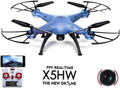 Дрон R/C Syma X5HW, FPV Ви-Фи, со камера, син