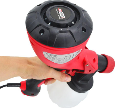 Pistoletë elektrike spërkatëse Awtools 600W, depozitë 1L, e kuqe me të zezë