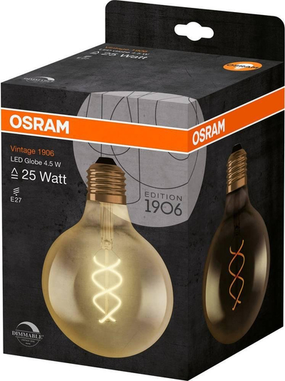 Llambë LED Osram Vintage 1906, E27, 5W 250lm 2000K, e ngrohtë
