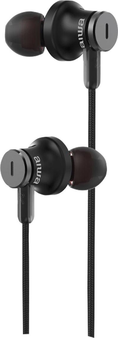 Kufje in ear wireless Aiwa ESTBTN-880, Bluetooth, me mikrofon, me ngjyrë të zezë