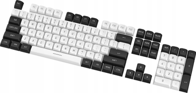 Кејкапс Redragon A132 PBT Doubleshot, сет 150 парчиња, US ANSI, бело и црно