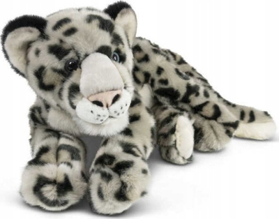 Lodër pelushi Animigos Teka Snow Leopard, leopard bore, e bardhë me njolla