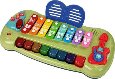 Lodër piano ksilofon për foshnja, me drita, me tinguj, shumëngjyrëshe