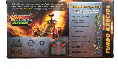 Makineri lodër me pult Rastar Diablo Cars Gang Turbo Spinner, bën truke HELICOPTER, shumëngjyrëshe