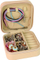 Set lodër LEAN Toys DIY Beads, për byzylykë dhe varëse, kuti rozë