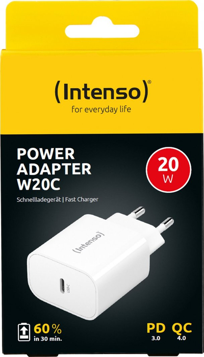 Ngarkues muri Intenso Power Adapter W20C, USB C, 20W, i zi