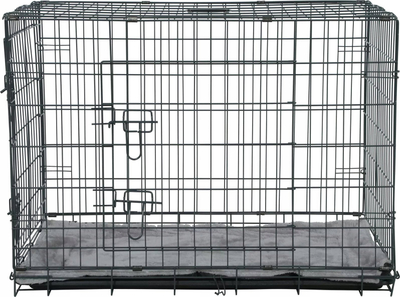 Kafaz transporti për qen Zolux NOMAD 2n1 L, 91x60x66cm, me dyshek, gri