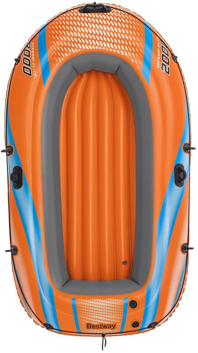 Varkë e frymë Bestway Kondor Elite 2000, 1 person, 1.96m x 1.06m, portokalli blu gri