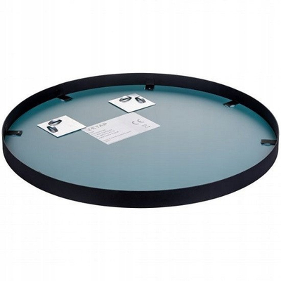 Округло огледало Round Mirror Fi 60, челична рамка, 60 cm, црно