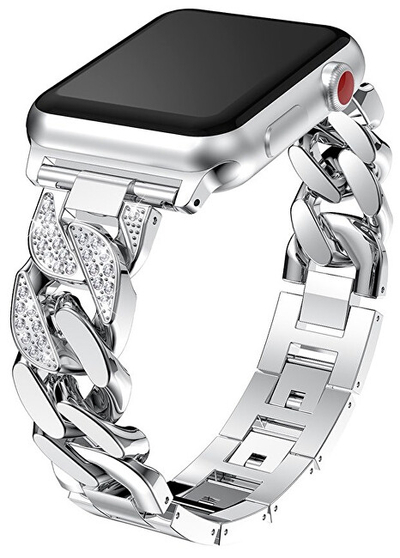 Rrip për orë dore 4wrist Apple watch, 38/40 mm, i argjendtë