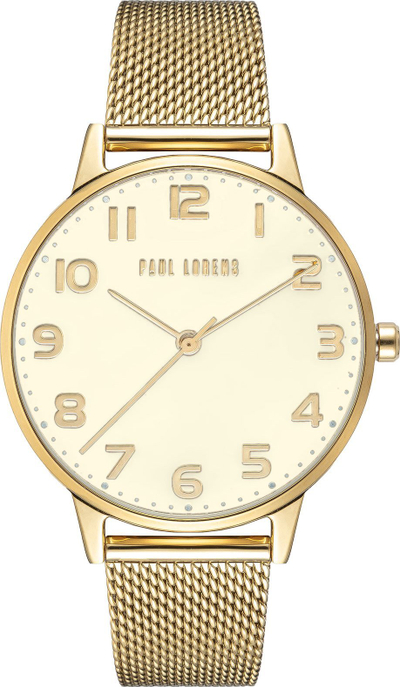 Orë dore femrash Paul Lorens PL11715B2-4D1, 37mm, rrip mesh metalik, e artë