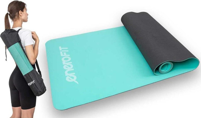 Tapet fitnesi TPE Yoga and Fitness, 4mm, dypalësh, mente gri