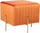 Tabure Footstool DAYTON, kadife, metal, portokalli